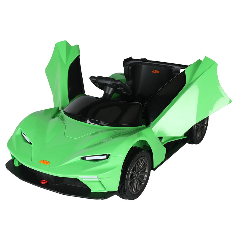 Green Electric Ride-On Car with Remote Control, MP3 Player, and 3 Speed Options for Kids