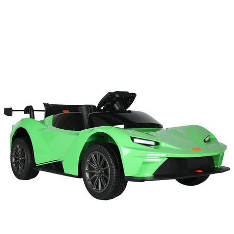 Green Electric Ride-On Car with Remote Control, MP3 Player, and 3 Speed Options for Kids