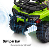 Green Hikiddo Kids ATV 6V Ride On Toy Car with Music for Toddlers