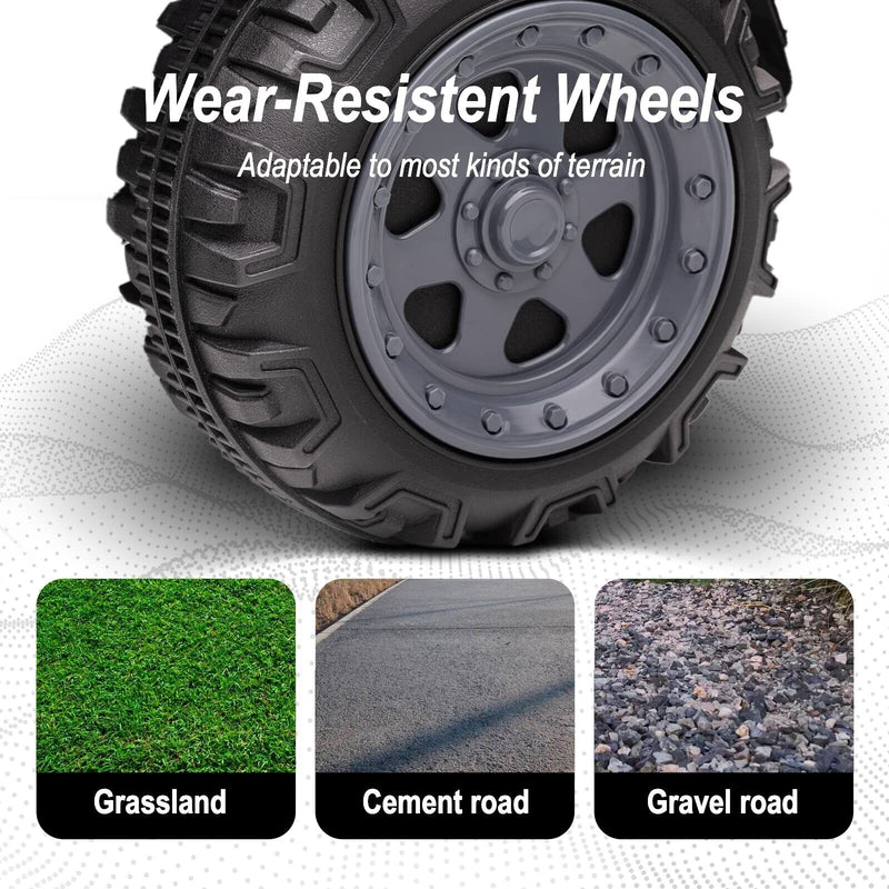 Green Hikiddo Kids ATV 6V Ride On Toy Car with Music for Toddlers