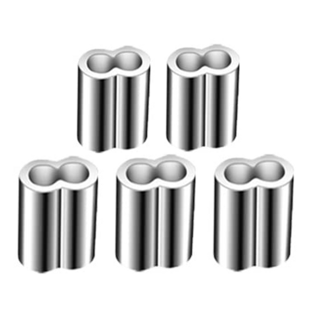 1/16” Guy Wire Aluminum Sleeve (Crimp Ferrule) 5 Pack TekShack