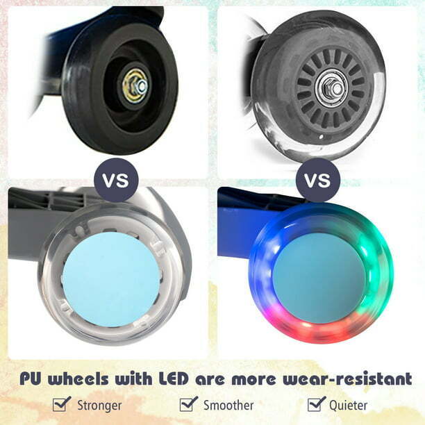 Gymax Kids' Blue Wiggle Car with Flashing Wheels - Fun Ride-on Toy for Toddlers and Kids