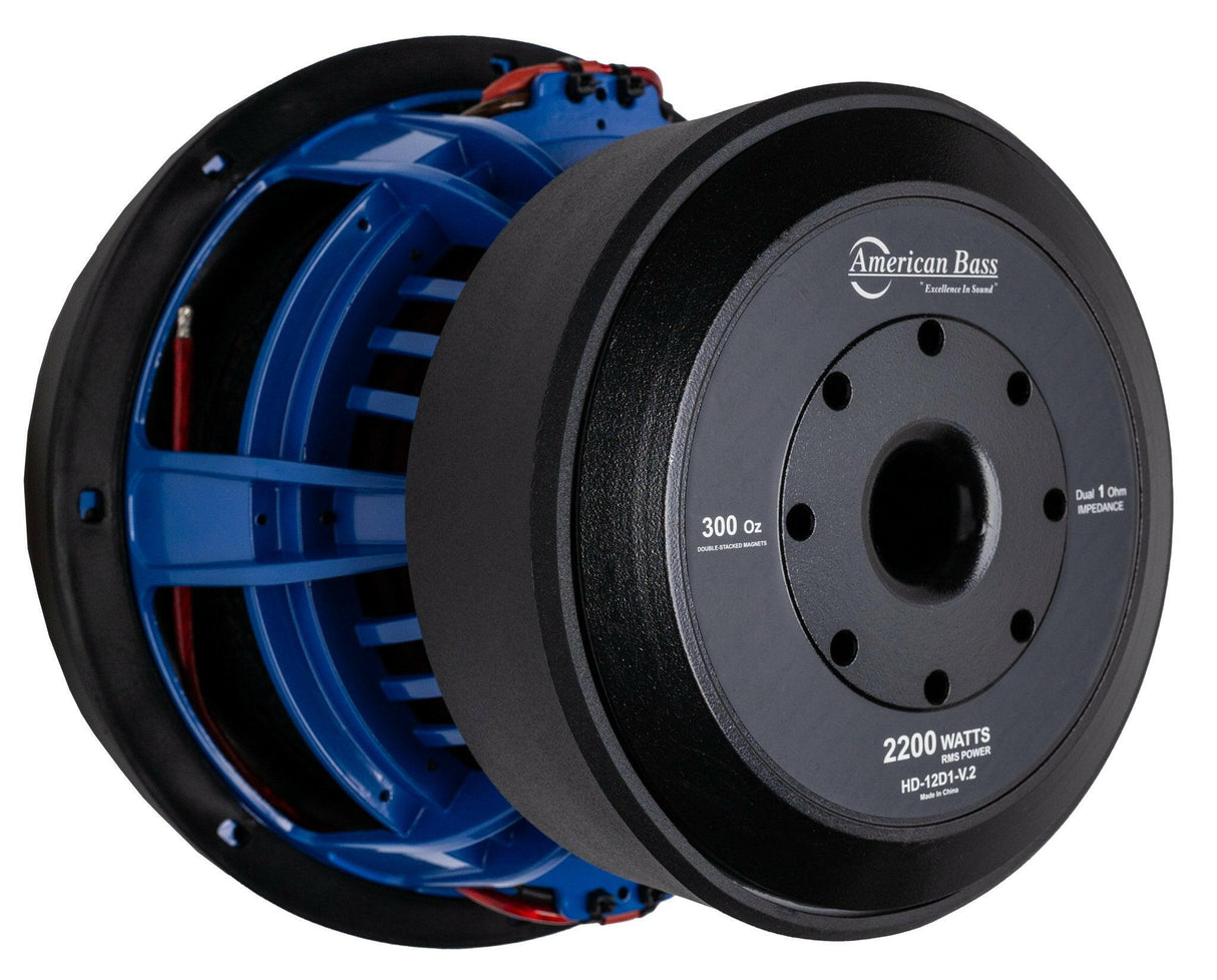 HD 12″ Car Subwoofer | 2000 Watts RMS | Dual Voice Coil 1 Ohm or 2 Ohm
