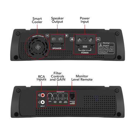 Taramps HD 2000 1 OHM + TS 400x4 2 OHM Car Audio Amplifier COMBO Taramps USA