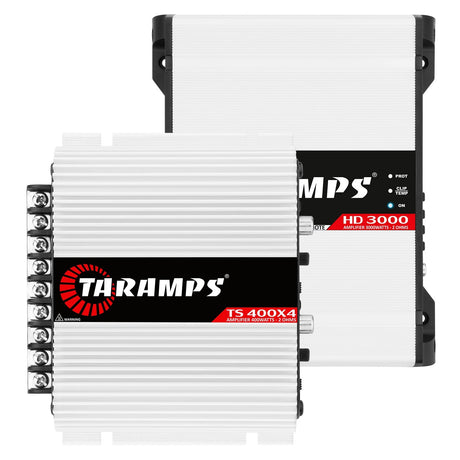 Taramps HD 3000 2 OHM + TS 400x4 2 OHM Car Audio Amplifier COMBO Taramps USA