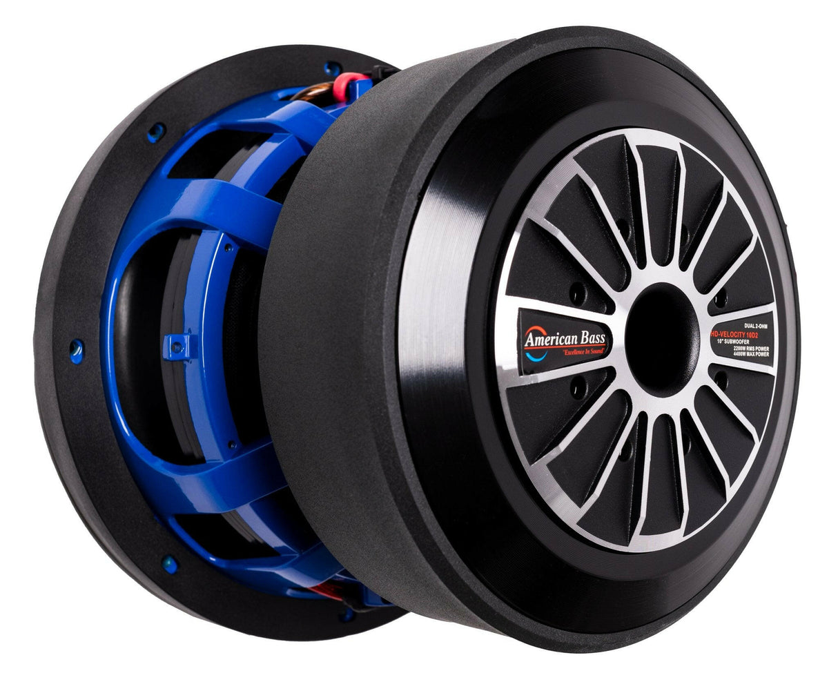 HD Velocity 10"  Car Subwoofer | 2200 Watts RMS | Dual Voice Coil 1 Ohm or 2 Ohm