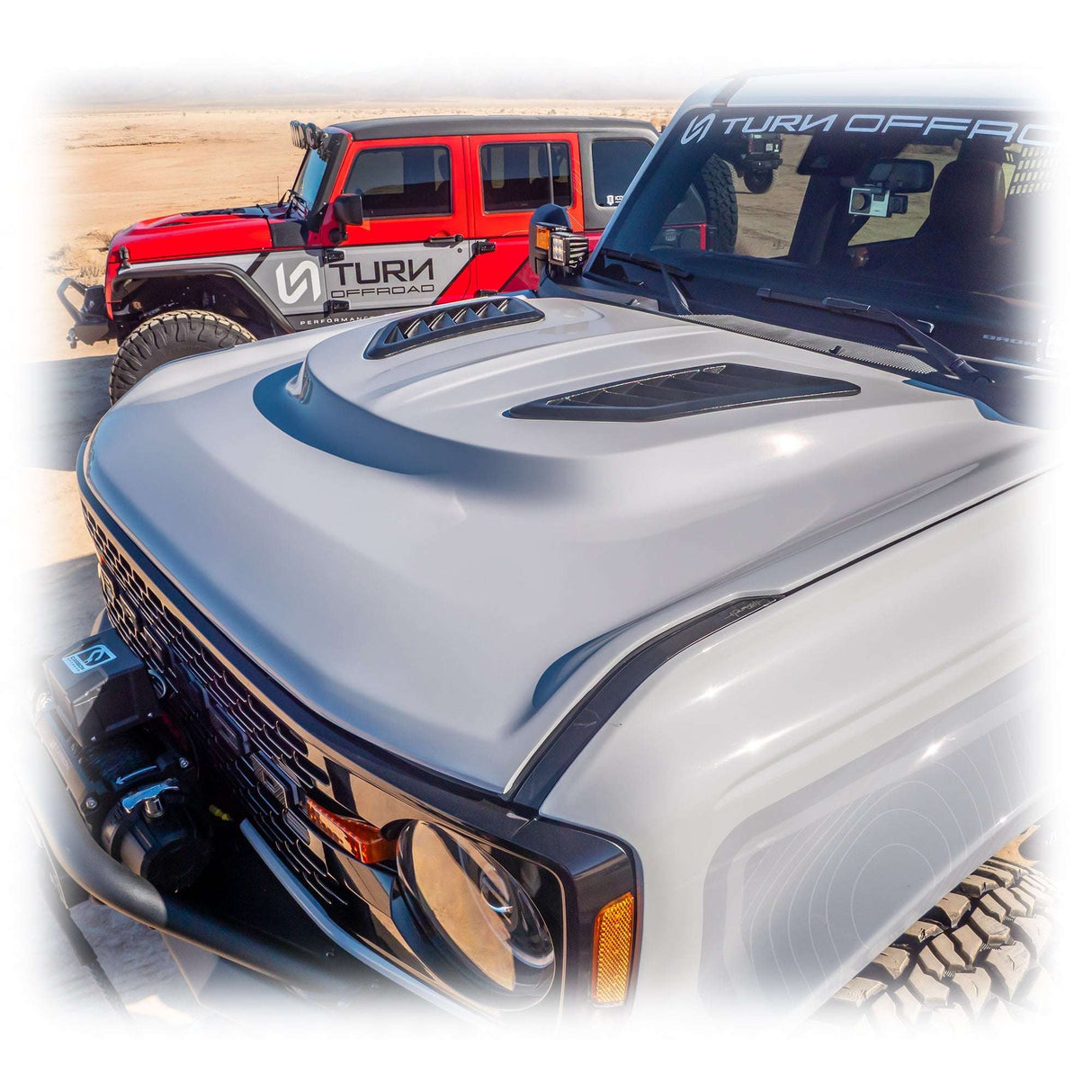Heat Extraction Fiberglass Hood for Ford Bronco Turn Offroad
