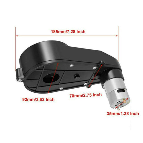 High-Speed 12V Motor and Gearbox for Ride-On Toys - Compatible with Power Wheels and Jeep Models - 30000RPM