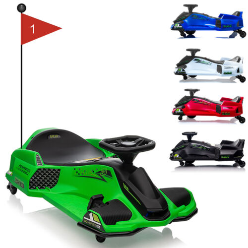 High-Speed Drift Ride-On Car for Kids with Music and LED Lights - 24V