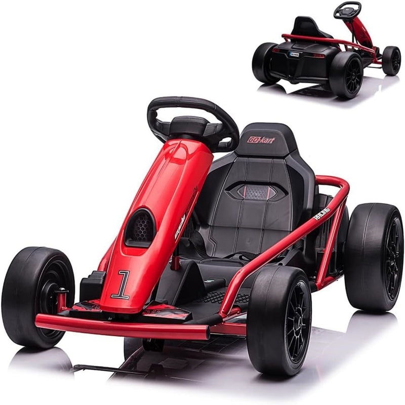 High-Speed Electric Go Kart for Kids - Perfect Racing Toy Gift (24V, 8MPH)