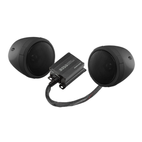 Boss MCBK420B Motorcycle Bluetooth Speaker System - Class D Compact Amplifier, 3 Inch Weatherproof Speakers Boss