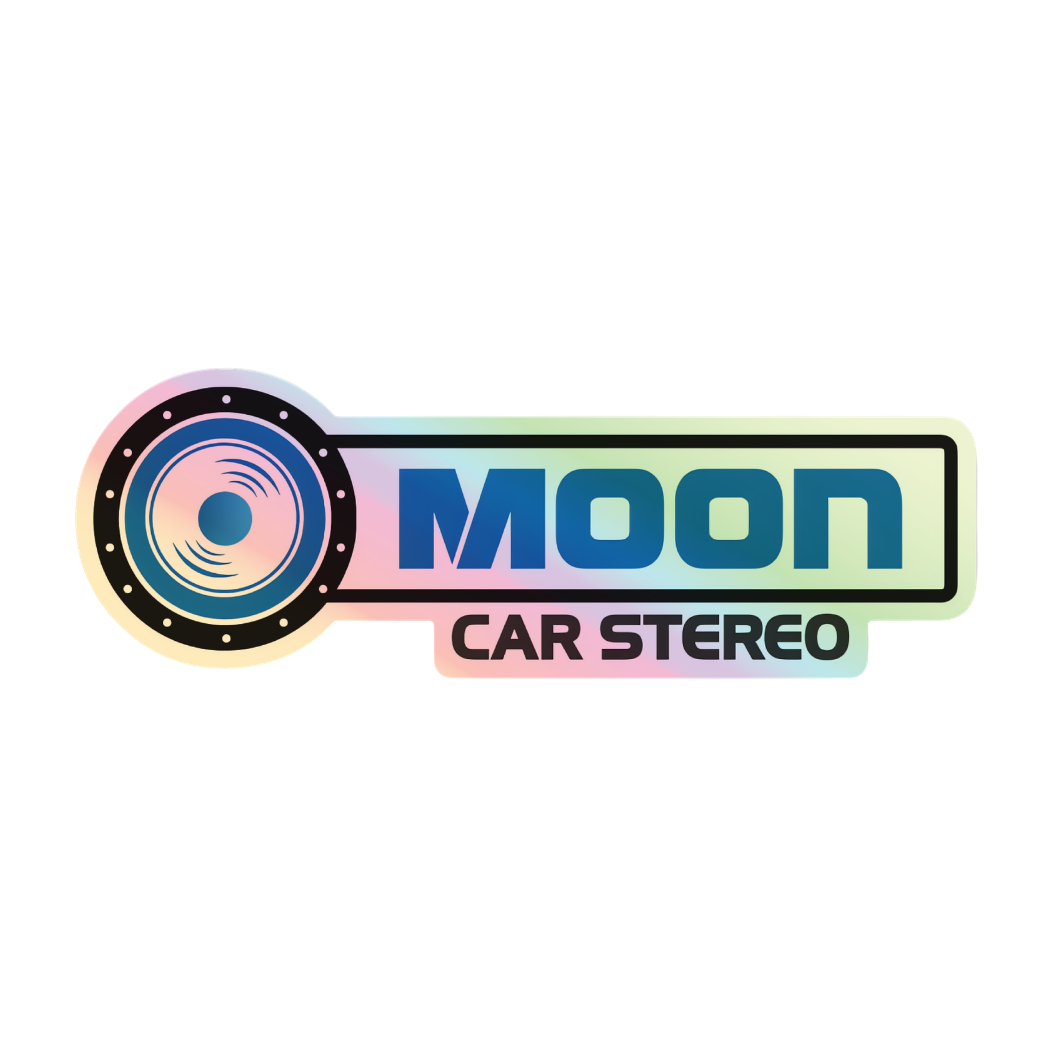 Moon Car Stereo Logo Holographic Sticker Moon Car Stereo