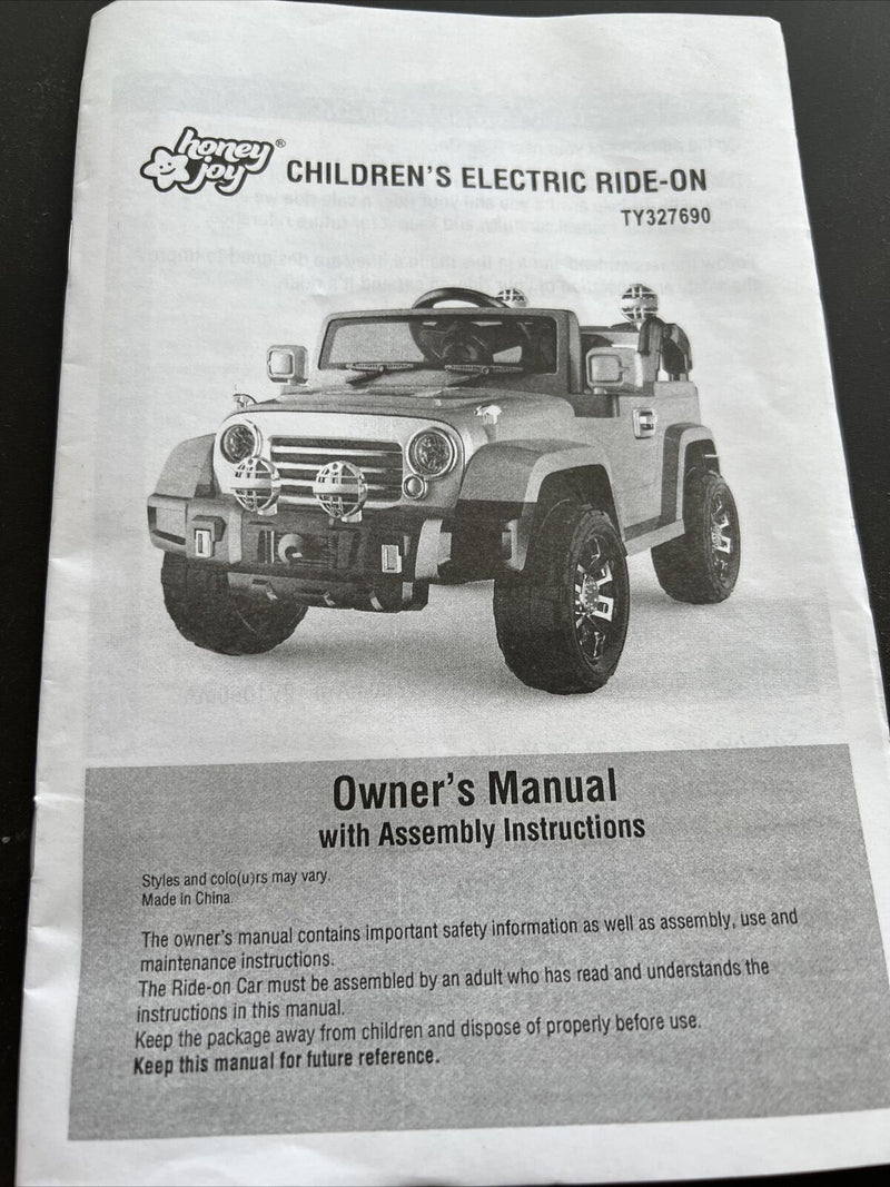 Honey Joy 12V MP3 Kids Ride On Truck Car with RC Remote Control - Model Ty327690