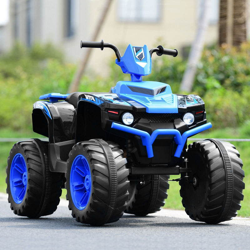 HoneyJoy 12V Kids ATV Quad Ride On Car with LED Light & Music - Navy