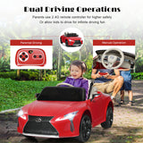 HoneyJoy 12V Kids Ride on Car Lexus LC500 Licensed Electric Vehicle with Remote Control - Red
