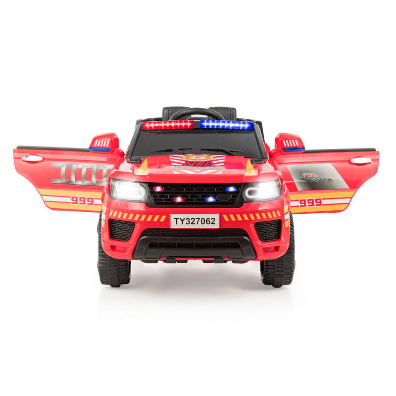 HoneyJoy 12V Kids Ride On Electric Truck with LED Lights in Red