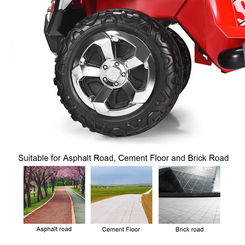 HoneyJoy 12V Kids Ride On Truck Car SUV with Remote Control, LED Lights, and MP3 Player - Perfect Christmas Gift