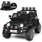 HoneyJoy 12V Kids Ride On Truck with Remote Control and Storage - Black
