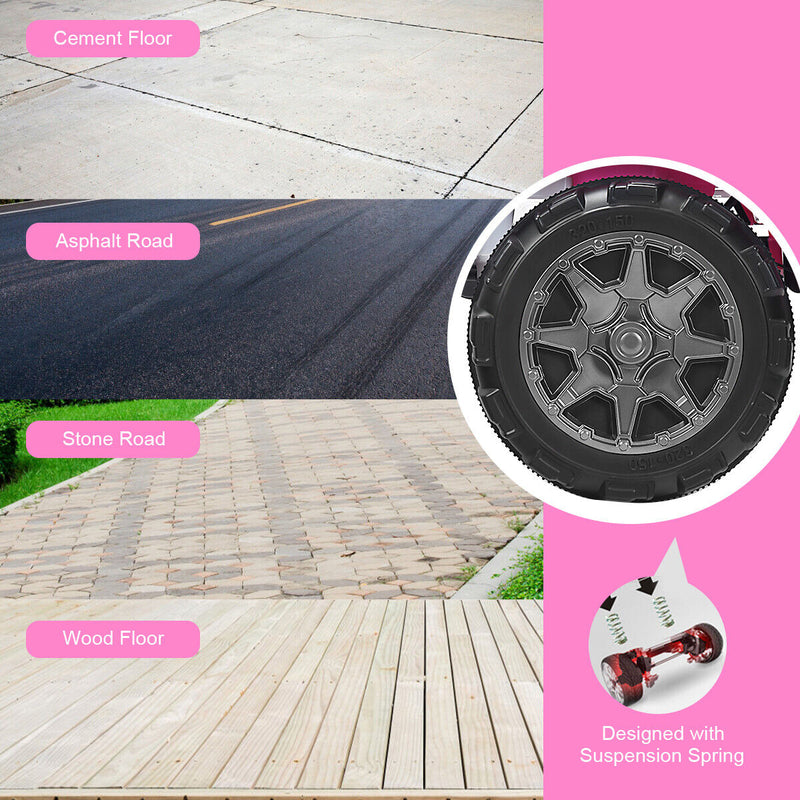 HoneyJoy 12V Kids Ride On Truck with Remote Control and Storage - Pink