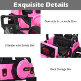 HoneyJoy 2 Seater Ride On Truck for Kids - 12V RC Electric Vehicle with Storage