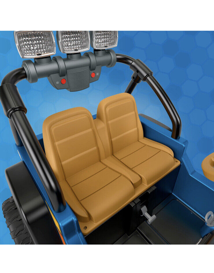 Hot Wheels Jeep Wrangler Ride-On - Blue (CBG61) - 2 Seater