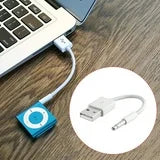 iPod Shuffle Charging & Sync Cable – 3.5mm Jack to USB (Compatible with 3rd, 4th, 5th, 6th Gen) TekShack