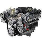 GM LS Compatible Front Accessory Drive - Full Serpentine with Alternator | AC | Power Steering | Water Pump | Brackets and Bolts