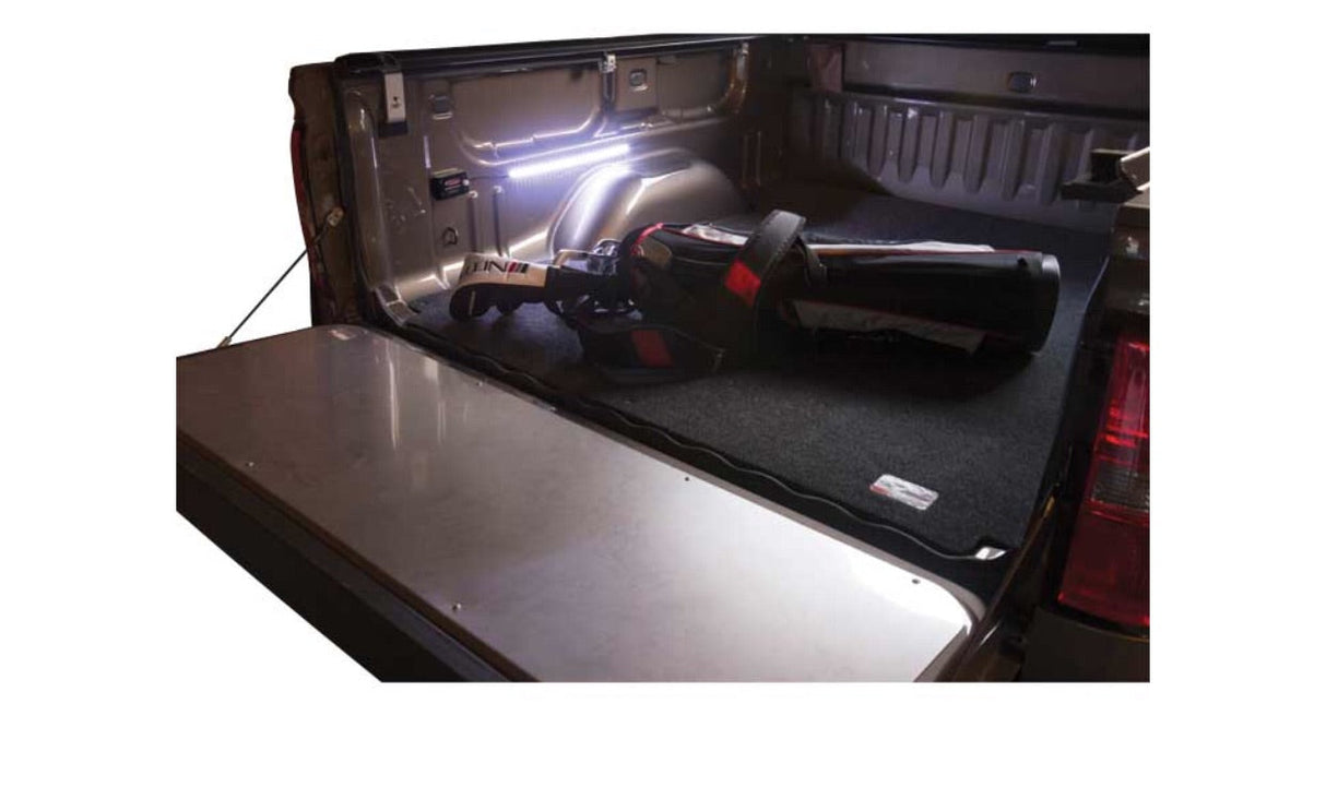 Access bed cover lighting