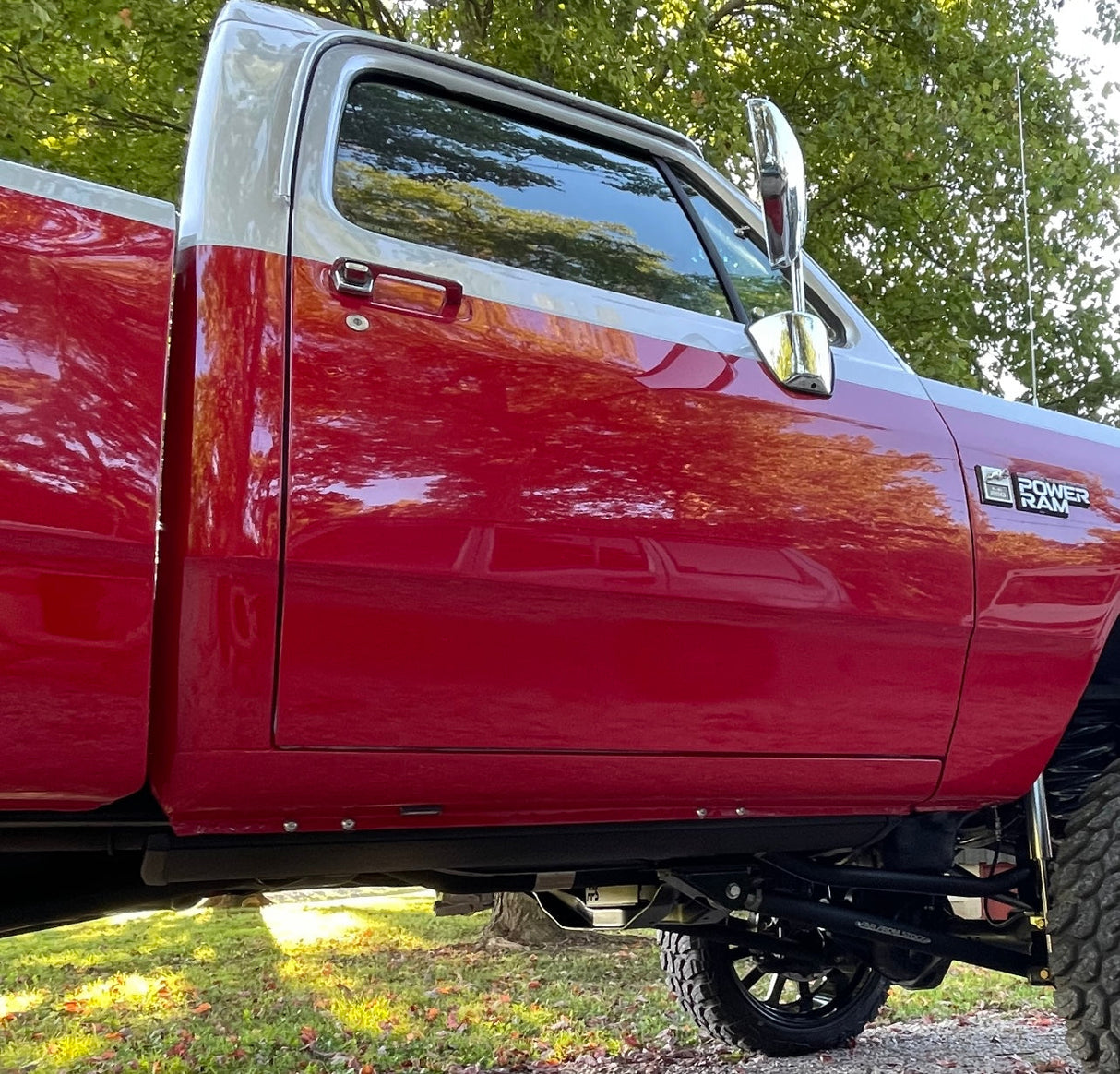 72-93 Dodge Amp Research Power Folding Step Kit Far From Stock