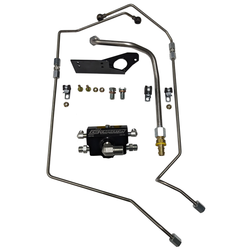 CNC Fab 4-Line Feed Fuel Line Kit - 6.0 Powerstroke (2003-2007)