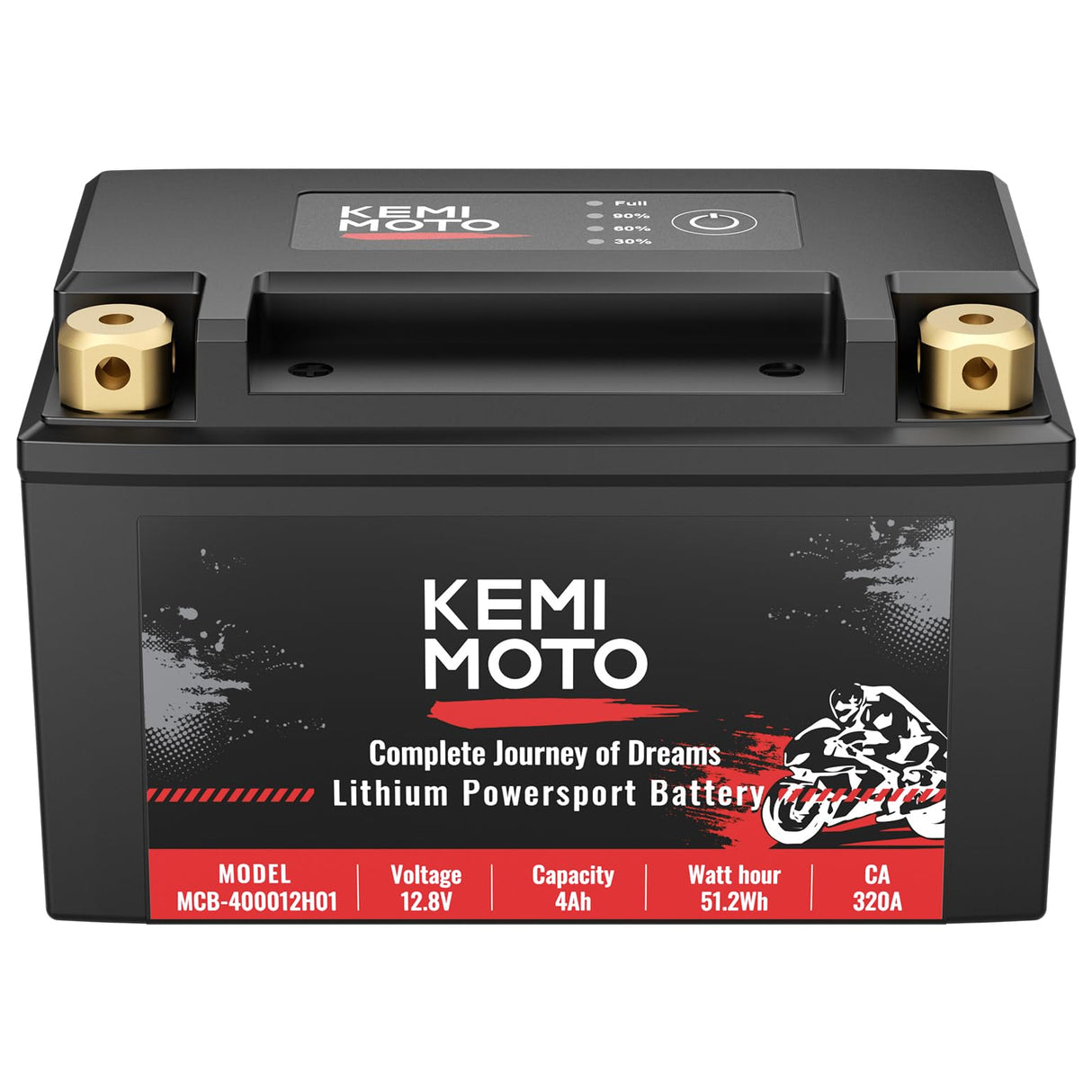 LiFePO4 12v 4Ah Lithium Battery for Motorcycle/ Lawn Mower/ ATV/ UTV