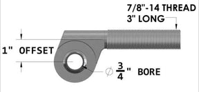 7/8 x 3/4 Offset Rod Ends Far From Stock