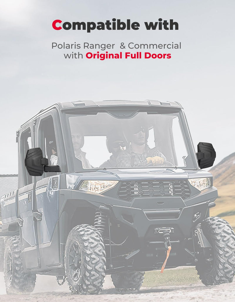 Upgraded Side Mirrors for Ranger 1000 570/Commercial Pro XD