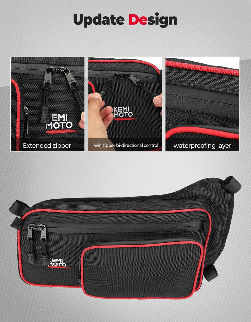 One Set Rear Upper Door Bags for Can-Am Maverick X3 MAX - Red