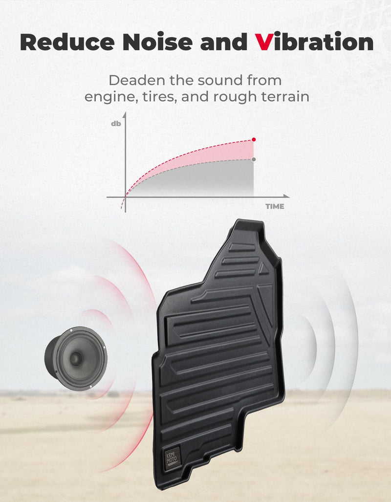 Floor Mats TPE All-Weather Anti-Slip Liners for Pioneer 1000-6 (4 Pcs)