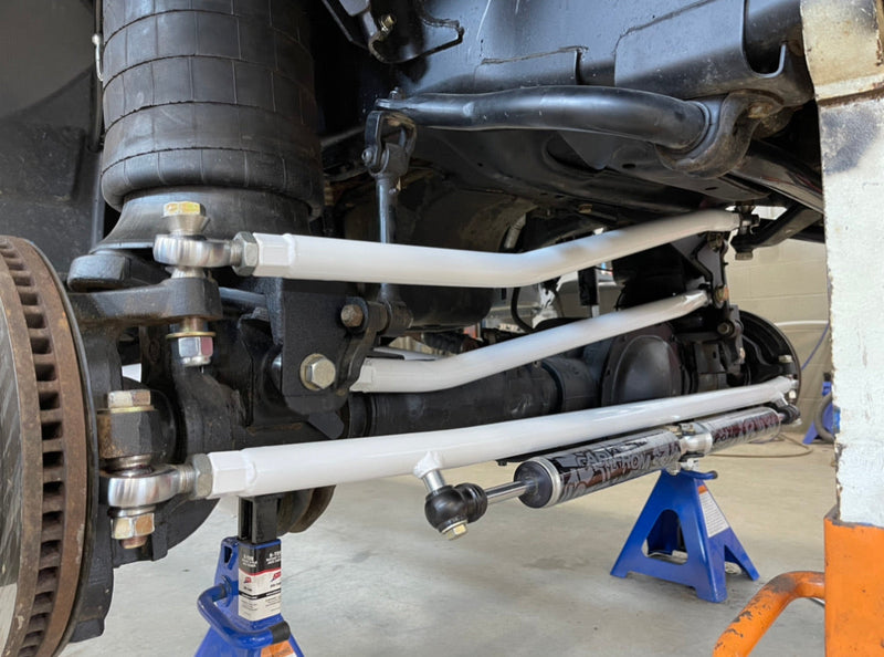 19-23 5th Gen Ram Steering Combo Tie Rod / Drag Link / Track Bar 2500 3500 Dual Stabilizer Tie Rod Only. Includes bar and two loaded rod ends, two stabilizer mounting bolts and spacers.