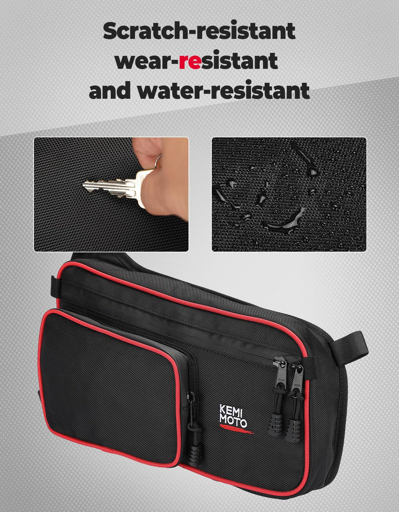 One Set Rear Upper Door Bags for Can-Am Maverick X3 MAX - Red