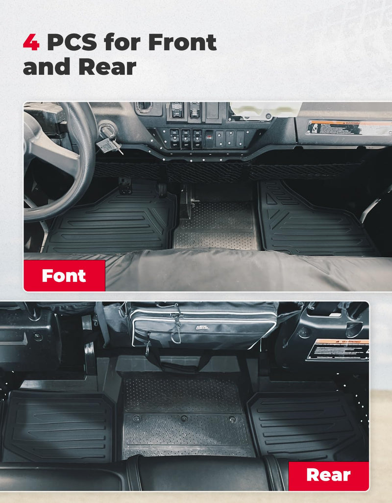 Floor Mats TPE All-Weather Anti-Slip Liners for Pioneer 1000-6 (4 Pcs)