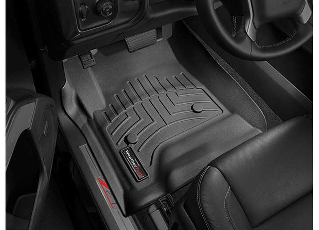 14-17 SILVERADO/SIERRA 1500/15-17 GM 2500/3500 CREW/DBL W/O FLOOR 4X4 SHIFTER FRONT FLOORLINR BLK Far From Stock Meyer Distributing