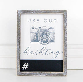 Wedding #hastag Sign KB Decor & More
