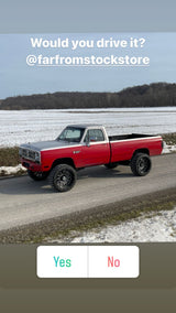 72-93 Dodge Front Coil Conversion Suspension Axle Swap Kit (03-13 ram axle) Far From Stock