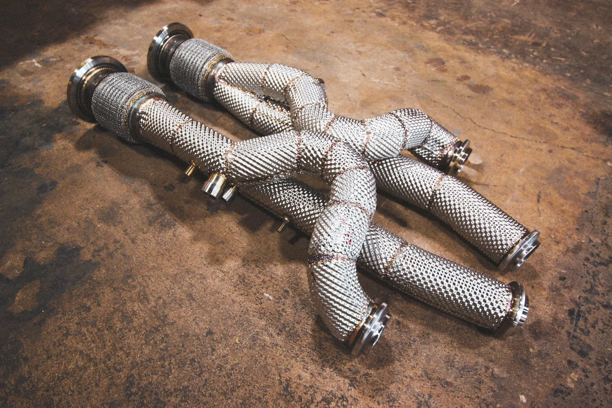 Lamborghini Aventador / S / SV / SVJ Free Flow Front Pipes - Equal Length Valvetronic Designs