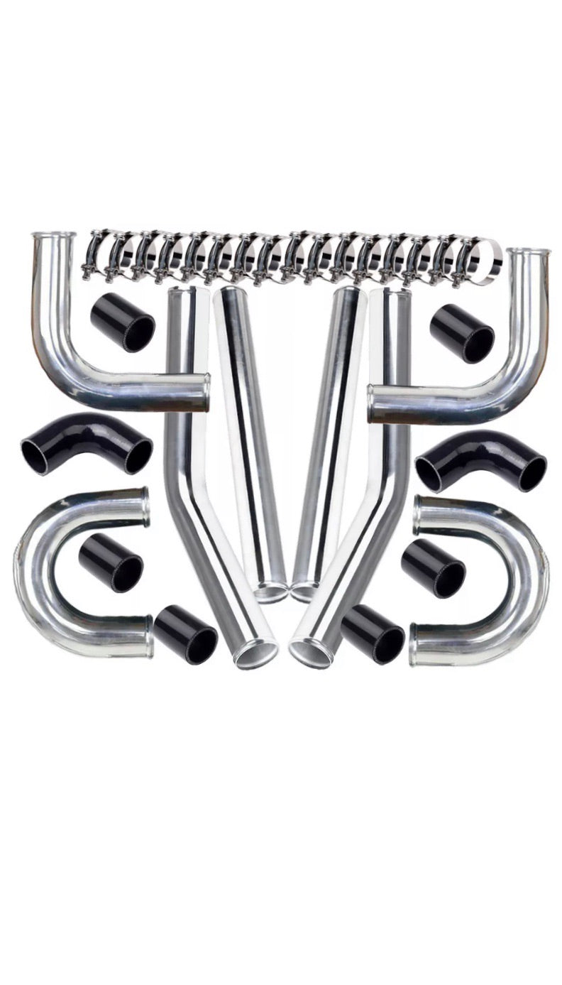 3” Universal 76mm Polished Aluminum Intercooler Pipe kit Far From Stock