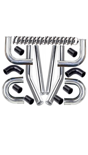 3” Universal 76mm Polished Aluminum Intercooler Pipe kit Far From Stock