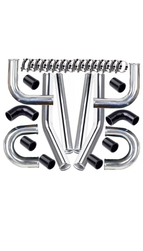3” Universal 76mm Polished Aluminum Intercooler Pipe kit Far From Stock