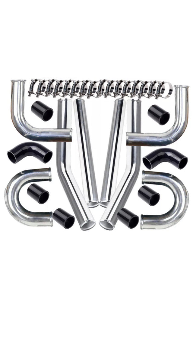 3” Universal 76mm Polished Aluminum Intercooler Pipe kit Far From Stock