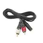 RadioShack 6-Foot 1/8-Inch Stereo Female-to-Dual Phono (RCA) Plug Y-cable TekShack
