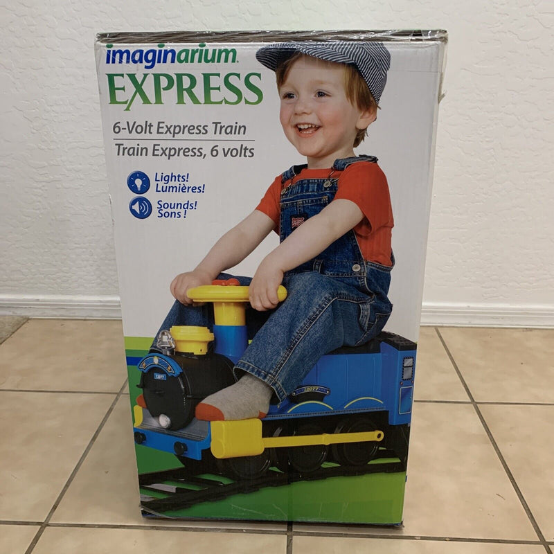 Imaginarium Express 6V Ride-On Train Set with Battery-Powered Lights and Sounds