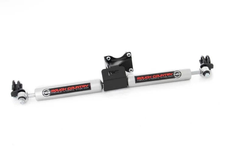 Rough Country N3 Steering Stabilizer Dual | 2-8 Inch Lift | Jeep Wrangler JK/Wrangler Unlimited (07-18)