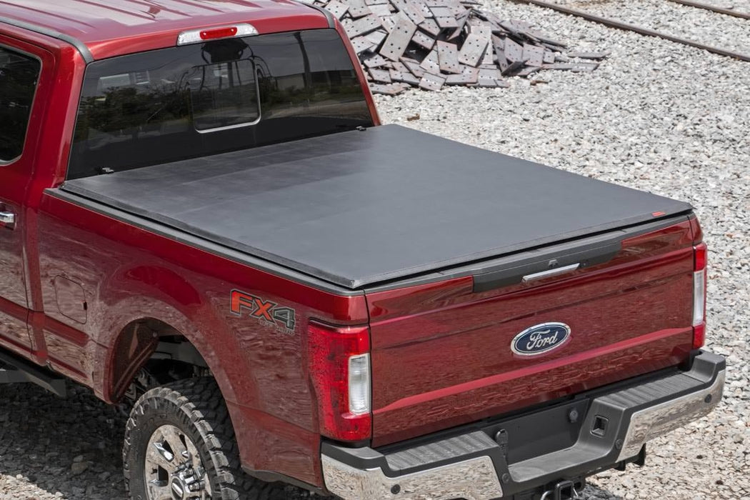 Rough Country Soft Tri-Fold Bed Cover 6'10" Bed | Ford F-250/F-350 Super Duty (17-24)